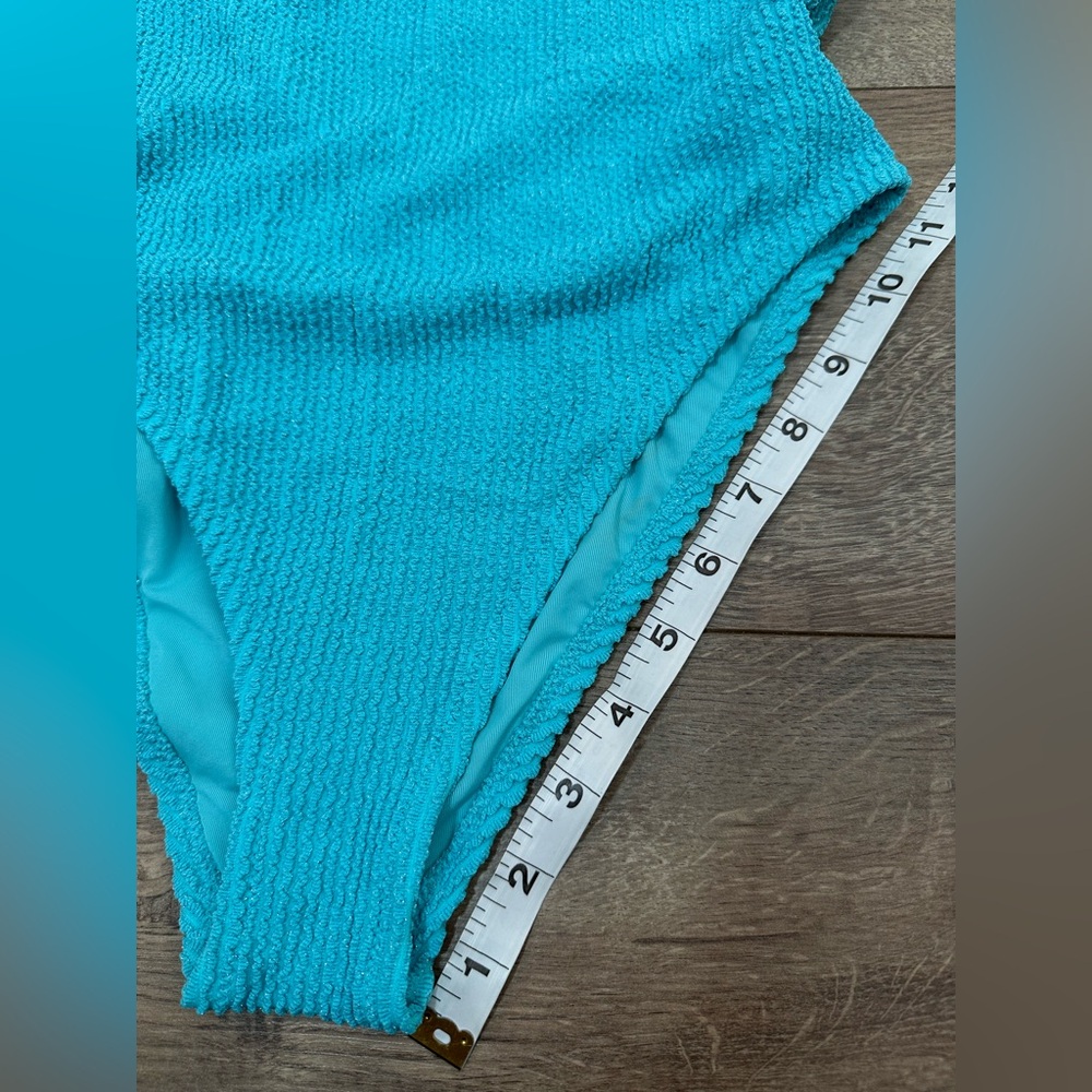 Aerie Shimmery Crinkle One Piece Swimsuit | Cheeky Scoop Back | S | NWOT - Picture 8 of 14